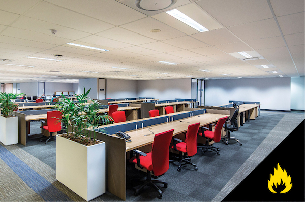 Fire Resistant Ceilings In An Office